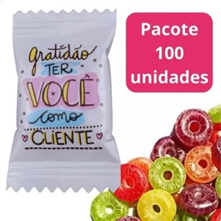 100 Balas Personalizadas Gratidão Ter Você Como Cliente Brinde em Oferta na Shopee