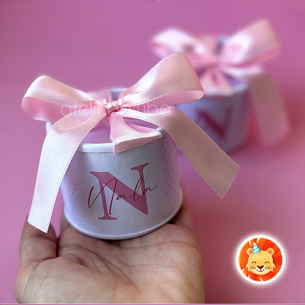 KIT Mini Tubolata Personalizada Maternidade Festa Lembrancinha Chá Revelação 5x6cm - Vários Temas