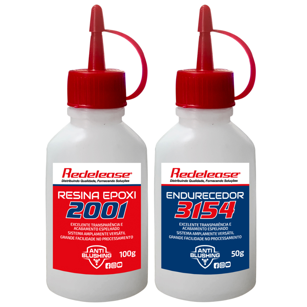 Resina Redelease 2001 Epoxi Transparente Com Endurecedor 3154 (150 g) em Oferta na Shopee