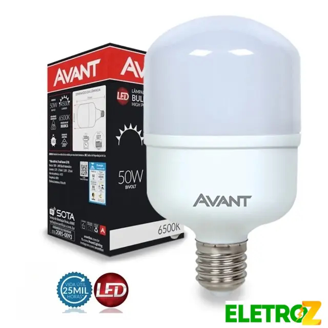 Kit 6 / 3 Lâmpadas Led 50w Bulbo E27 6500k Branco Frio 110/220v em Oferta na Shopee