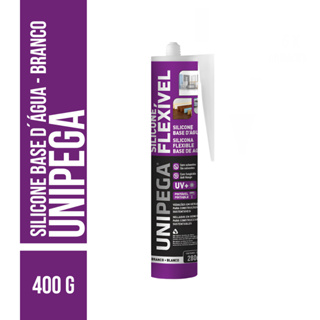 Silicone Branco Cola Selante a Base D'água Moveis Rodapé Gesso Unipega 400g em Oferta na Shopee