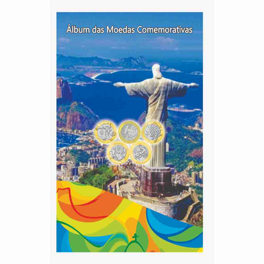 3 Álbum para moedas das Olimpíadas Rio 2016 - Compacto - Organizer - local para 17 moedas