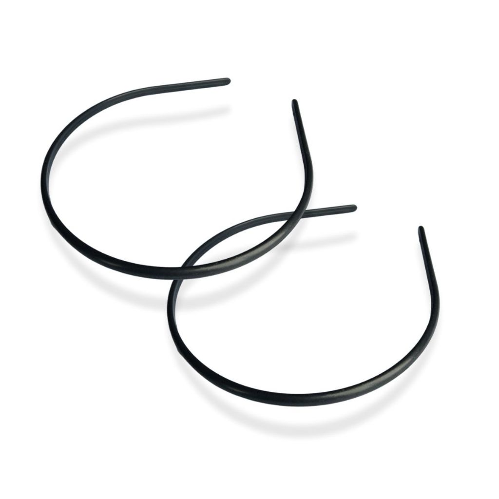 Kit 48 Tiara Arco Arquinho Extra Fina Lisa Simples Preta 5mm Encapar/forrar
