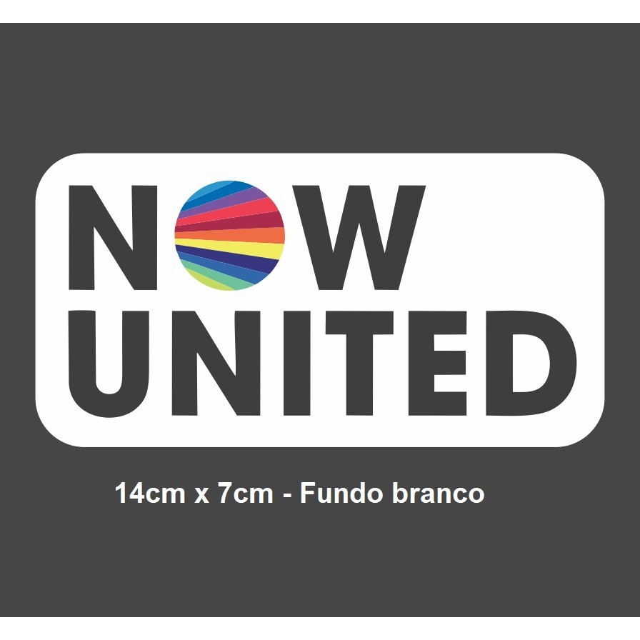 Adesivo Now United Branco Banda POP Símbolo Carro