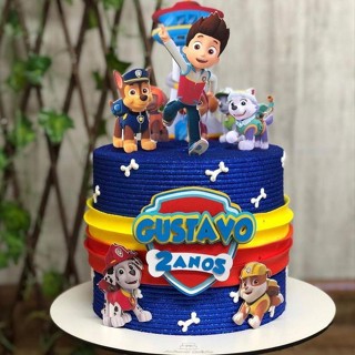 Topo de bolo Patrulha Canina - 3d em Oferta na Shopee