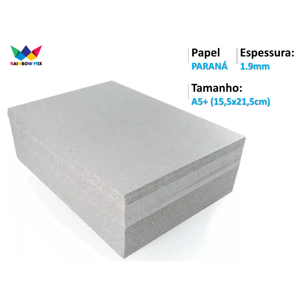 Papelão Paraná 1,9mm - 20 Placas Capa Agenda A5+ 15,5x21,5cm em Oferta na Shopee