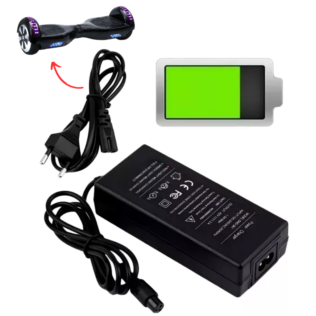 Fonte Carregador Hoverboard Bivolt Carregador Overboard Smart Balance Scooter Elétrico 42V 110/220V em Oferta na Shopee