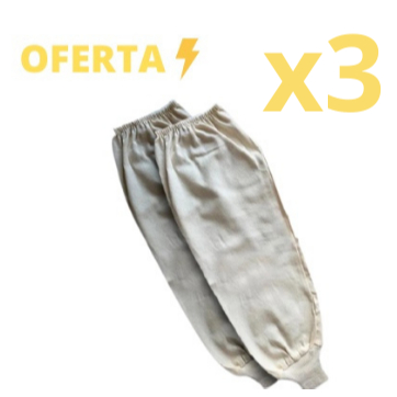 Kit 3 Mangote Lona Protecao Bracos Seguranca Mecanica Industria Obras