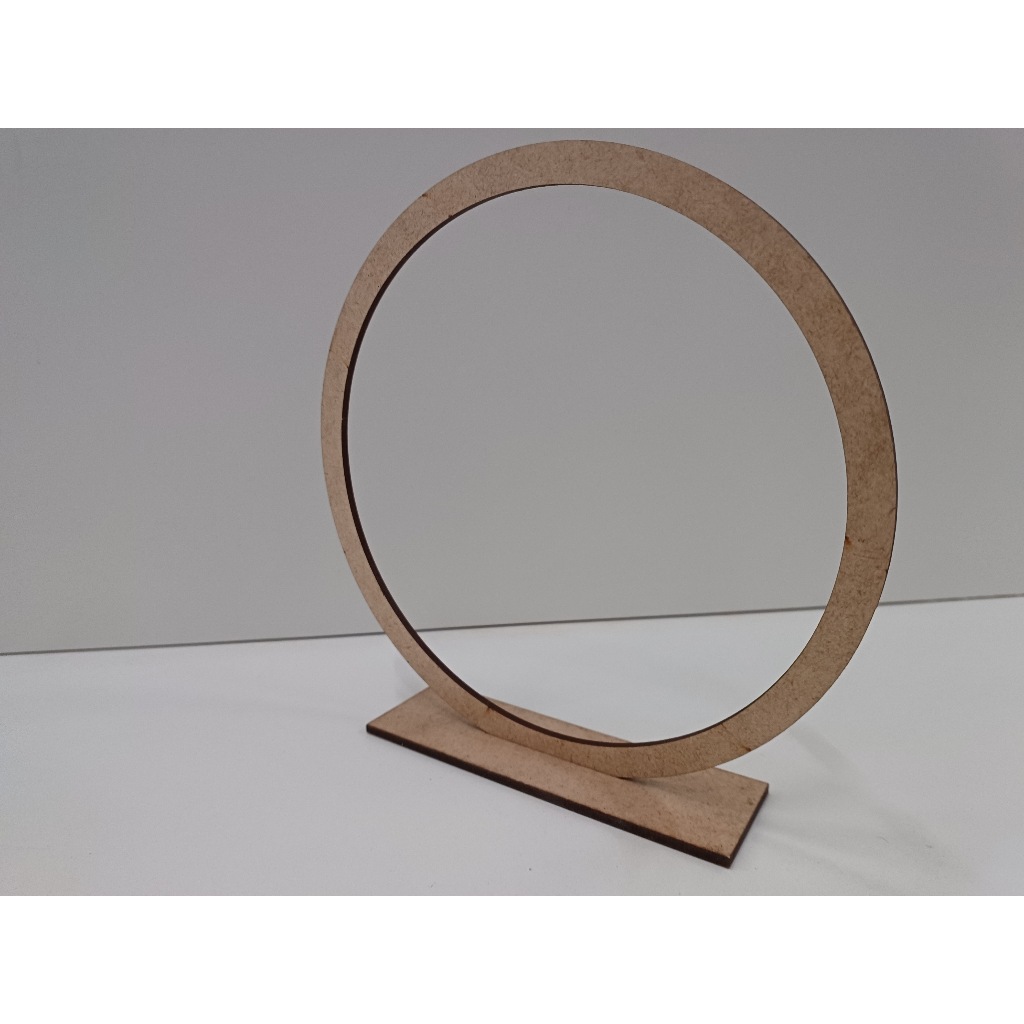 centro de mesa aro redondo mdf 3 mm com base Festa casamento arranjo formatura mesa em Oferta na Shopee
