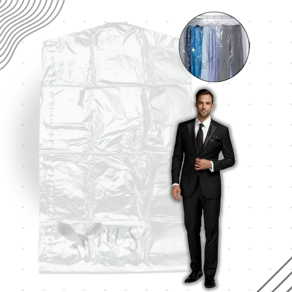 Kit 20 Sacos Plásticos Capa Protetora Para Roupas Capa Lavanderia 60x180cm