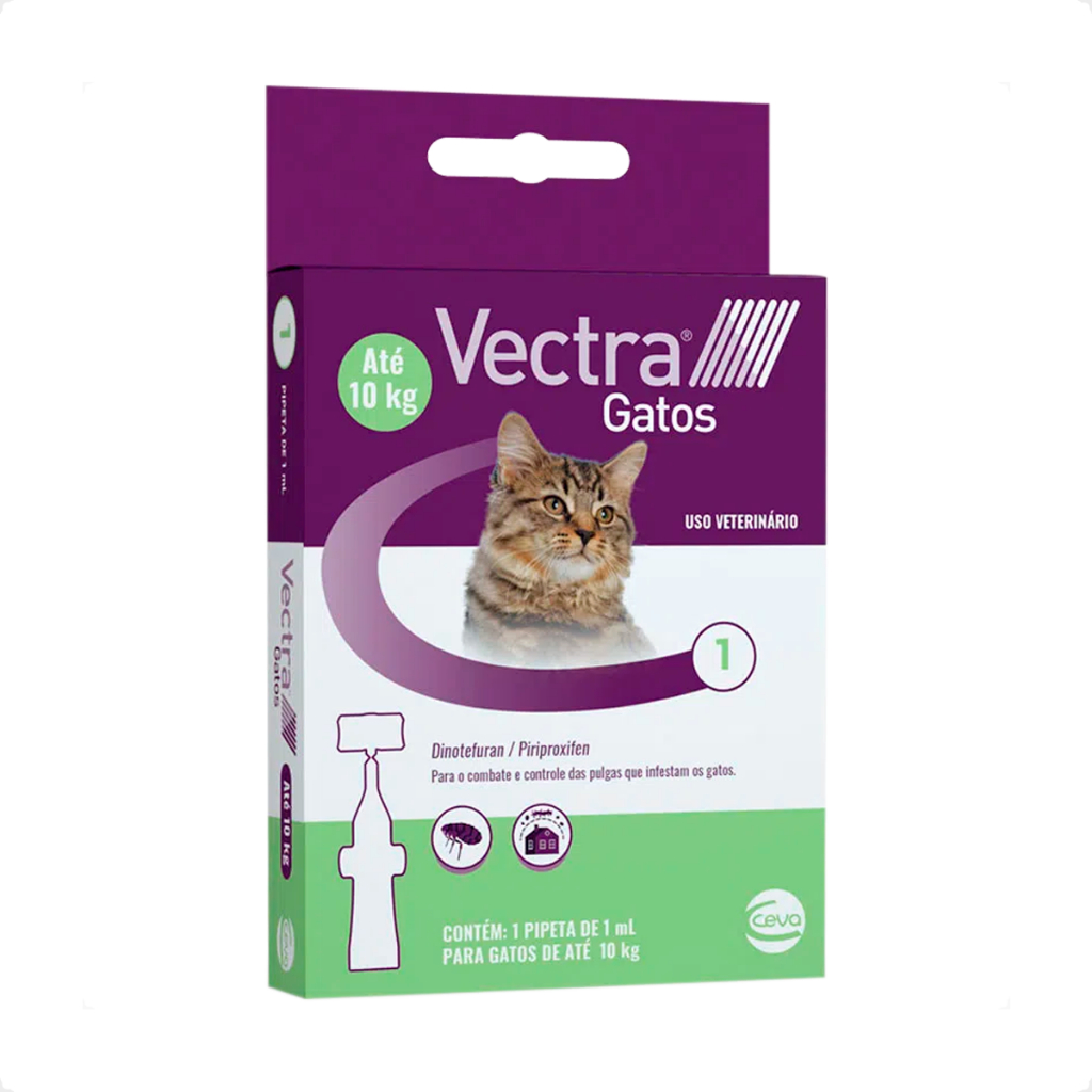 Vectra Ceva para Gatos até 10 Kg - 1 Pipeta - Pets