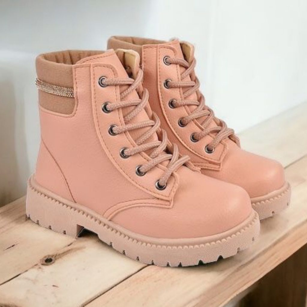 Coturno Juvenil Menina Feminino Bota Botinha Moda Estilo Confortável Promoção