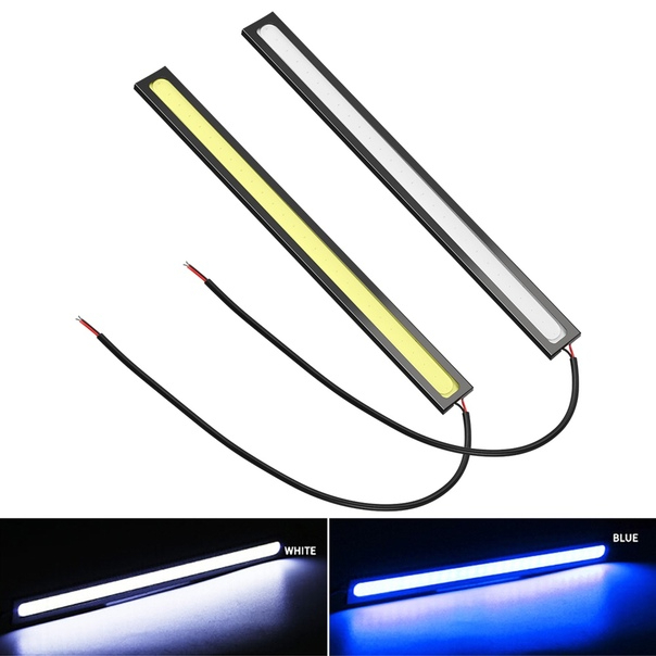 Par De Barras De Led Barrinha Neon Drl 17cm 6000k 12v Luz Diurna Universal Prova D'água 2x6w Farol