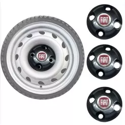 Jogo Calota Central FIAT ARO 14" e 15" UNO PALIO SIENA IDEA DOBLO