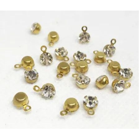 100 Pingentes Strass Oktant 1 Argola SS20 em Oferta na Shopee