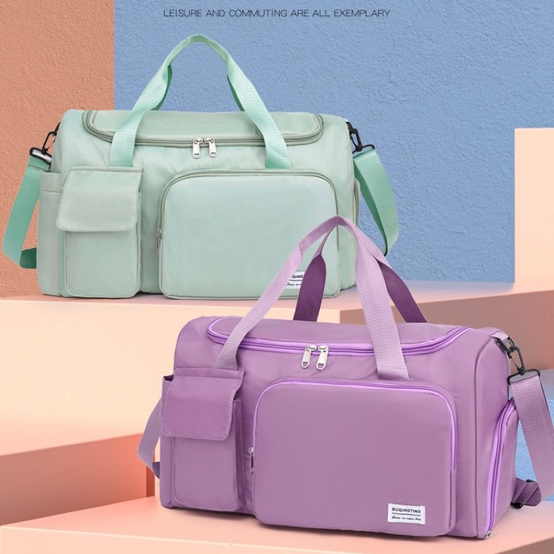 Bolsa De Viagem Sport Com Bolso Impermeável Alça Lateral