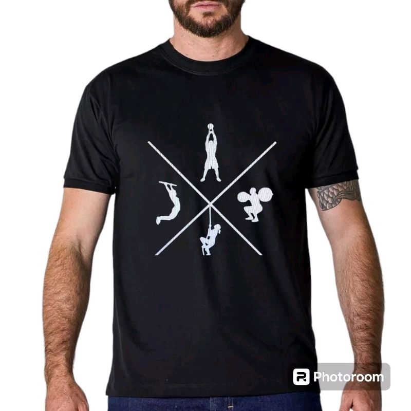 Camiseta Exercícios Camisa Algodão Unissex Ginástica Artística Basquete Basquetebol Academia Esporte Peso Corda Malhação Saúde Crossfit Eduardo Física Personal Anilhas Blusa Casual Básica Estampada Tumblr Promoção Feminina Masculina
