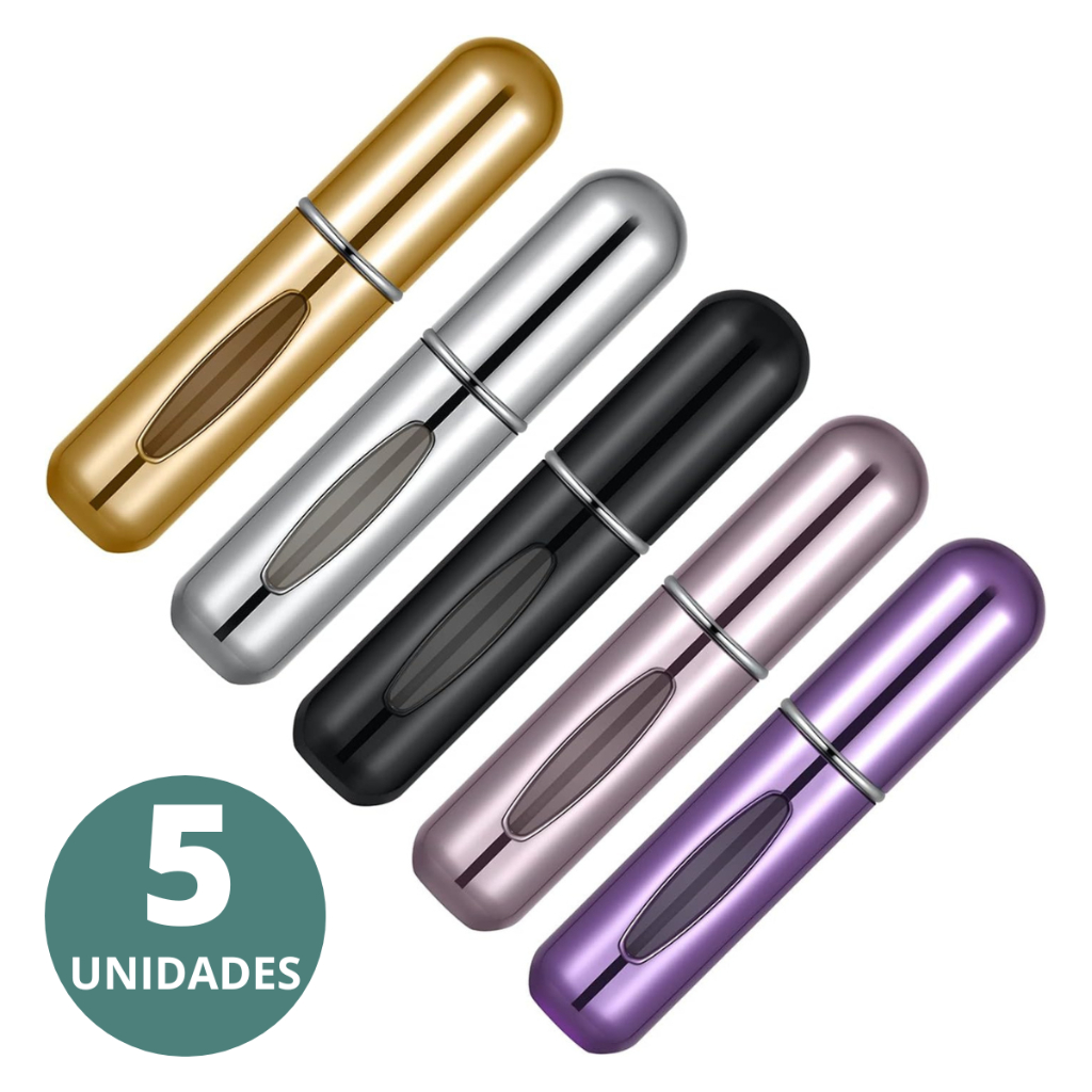 5 Unidades Mini Frasco 5ml Spray Para Viagens Portátil Reutilizável Perfume