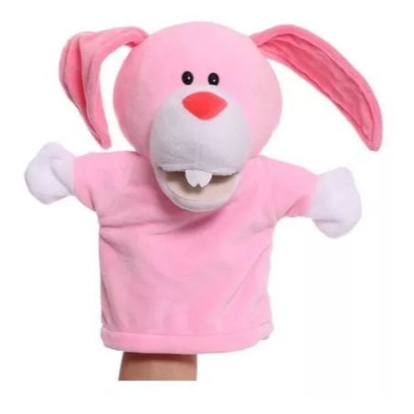 Fantoche Coelhinho Rosa, fantoche de mão