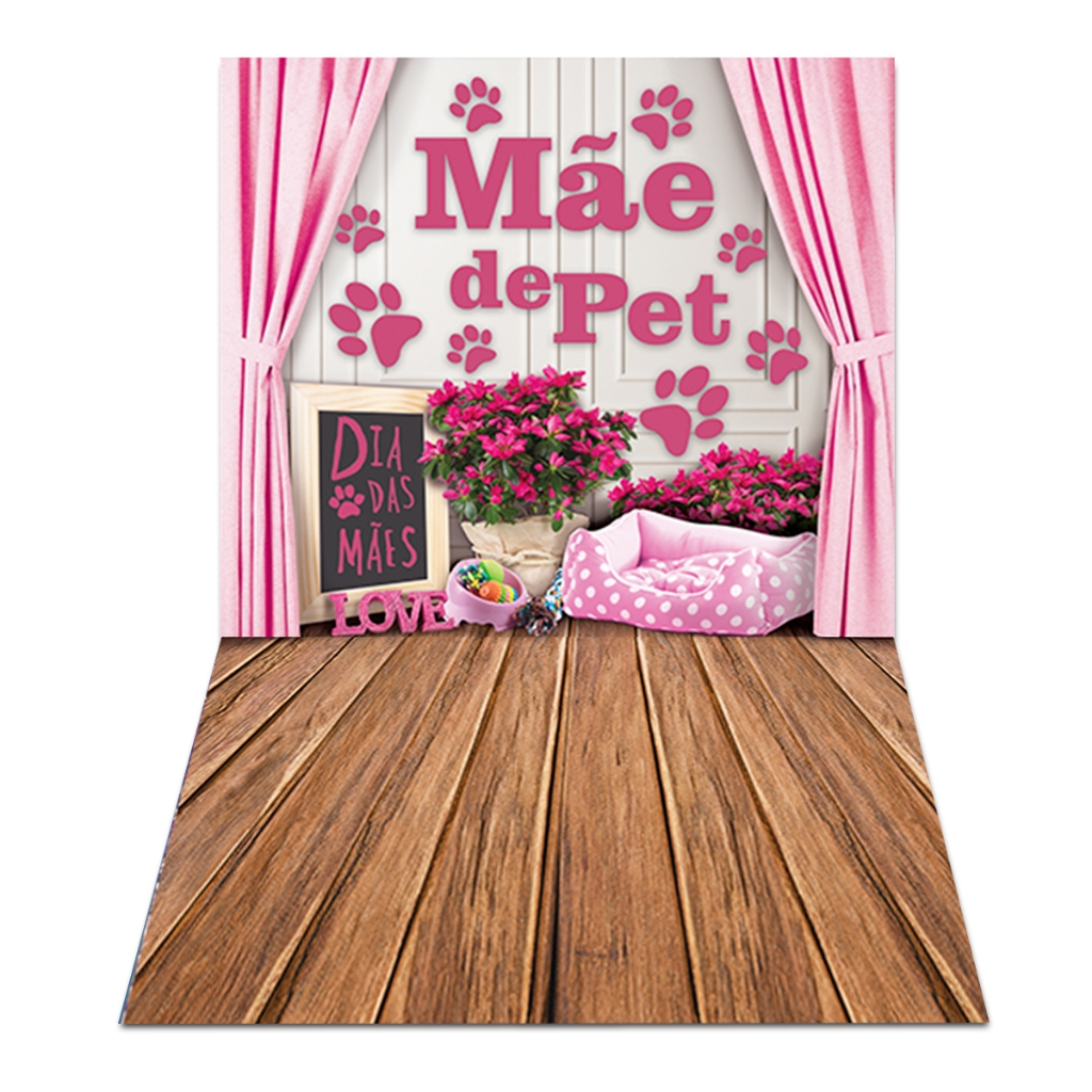 Fundo Fotográfico Dia Das Mães Pet Shop Tecido PN-0776
