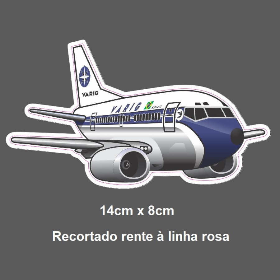 Adesivo Boeing 737 Varig Avião Aviação Airbus Aeronave