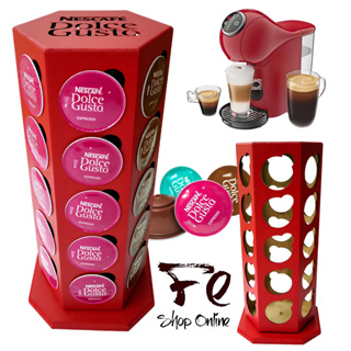 Organizador 30 Cápsulas DOLCE GUSTO Giratório VERMELHO Suporte Torre Porta Cápsulas CantinhoCafé MDF em Oferta na Shopee
