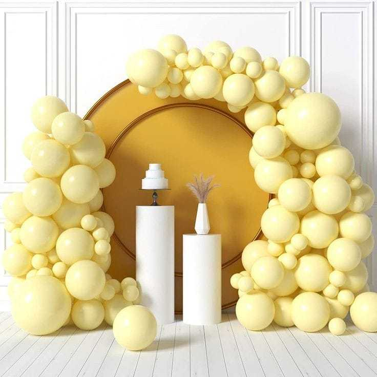 50~250 Balão Bexiga Nº 9 AMERELO CANDY Cores Pasteis - Home & Living