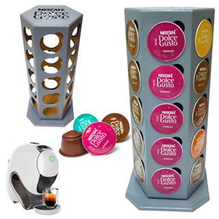 Organizador Suporte DOLCE GUSTO 30 Cápsulas Giratório CINZA Torre Porta Cápsula de Cantinho do Café em Oferta na Shopee