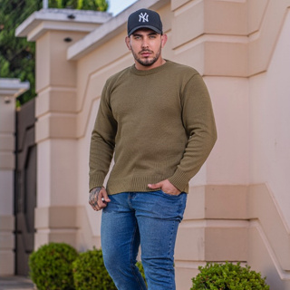 Blusa de frio Masculina  de inverno Sueter Masculino de inverno Cardigan Tricot Blusa De Frio Trico GOLA REDONDA