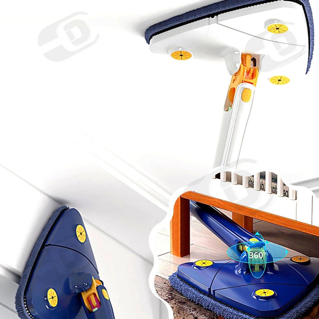 Esfregão Mop Triangulo Ajustável Giratório 360° Multiuso 2 Refil Rodo de Limpeza em Oferta na Shopee