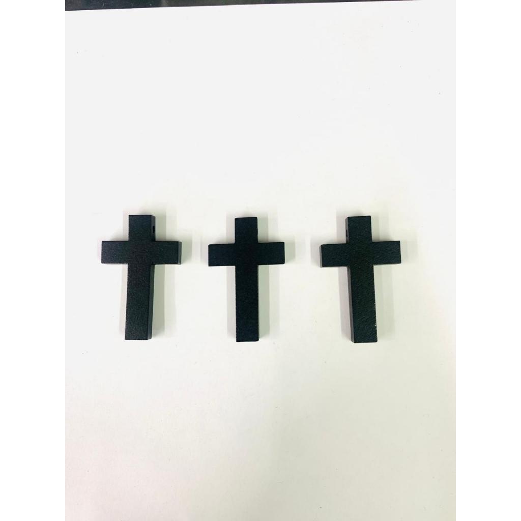 Pingente Cruz de Madeira Natural