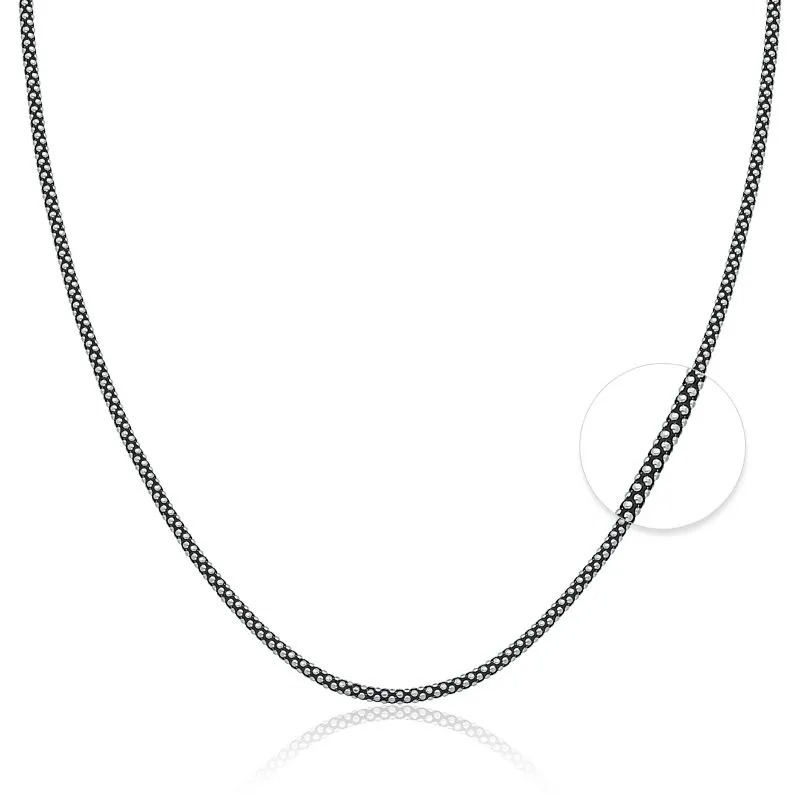 Corrente Feminina Pipoca Bali Prata 925 em Oferta na Shopee