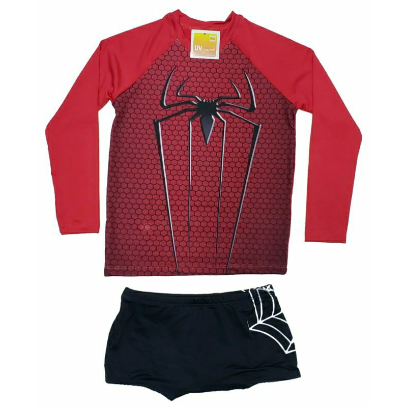 Conjunto Camisa Sunga Proteção Solar Uv FPU50+ Infantil Aranha