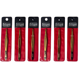 Kit 6 Pinças Solingen Chanfrada Designer Sobrancelhas em Oferta na Shopee