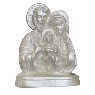 Imagem Sagrada Família 13cm Branco Perola Linda em Oferta na Shopee