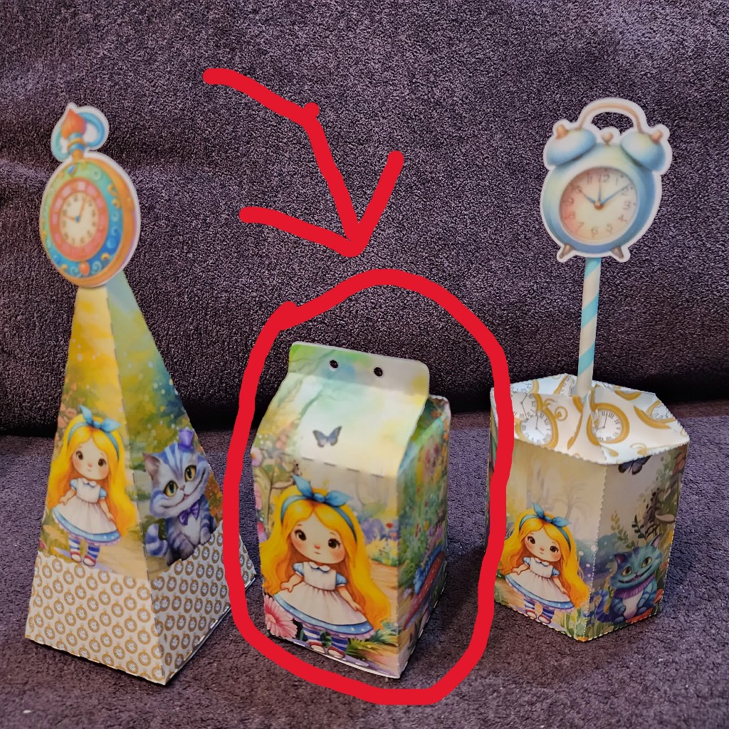 Kit 10 Caixinhas MILK Personalizadas com nome e idade do aniversariante tipo pegue e monte fácil de colar e montar Tema Jardim da Alice Para a sua Festa com nome e idade