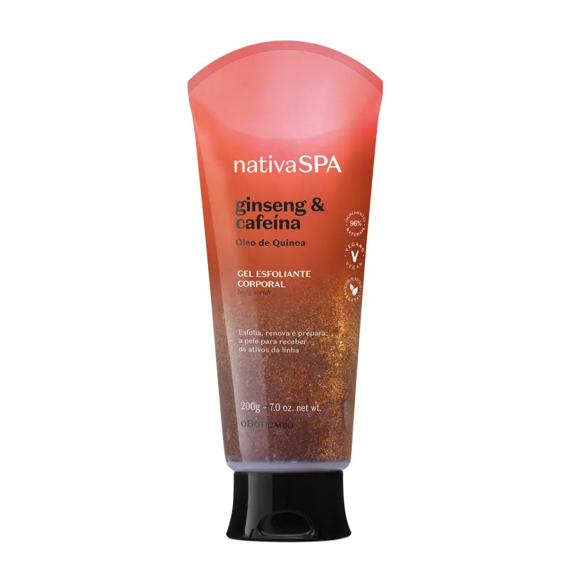 Gel Esfoliante Corporal Ginseng e Cafeína 200g
