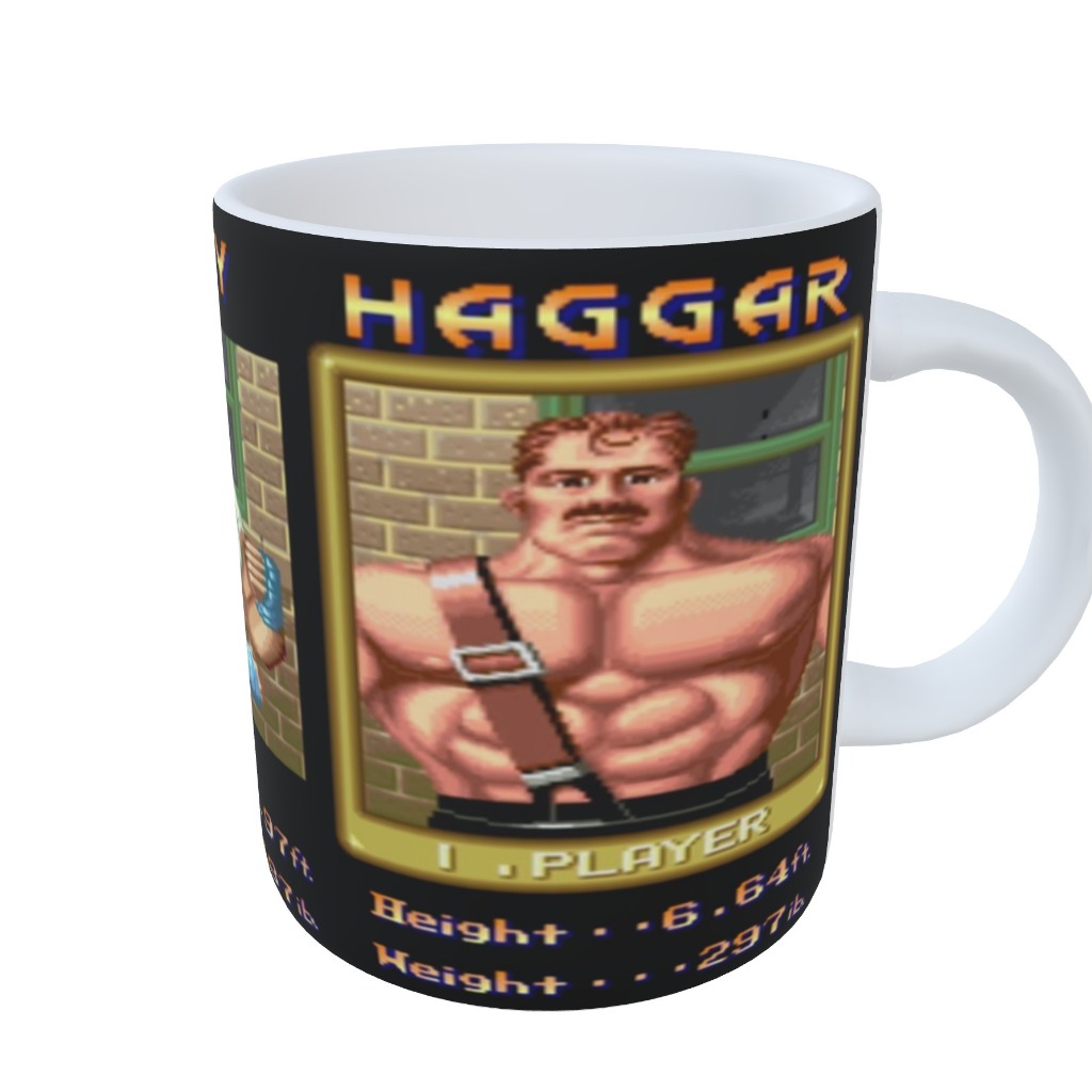 Caneca Porcelana 325ml Personalizada Final Fight  - Super Nintendo Jogo Vintage