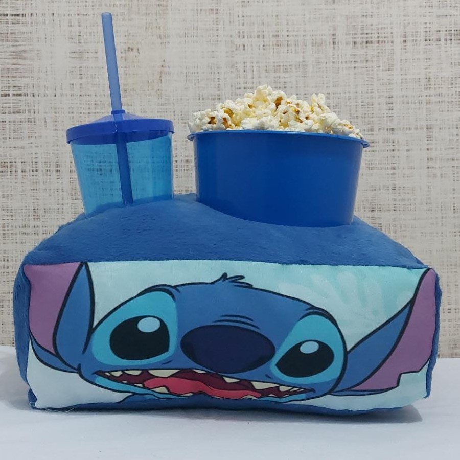 Almofada porta pipoca Divertidamente Emocoes- Stitch & Angel // Kit Casal 2024