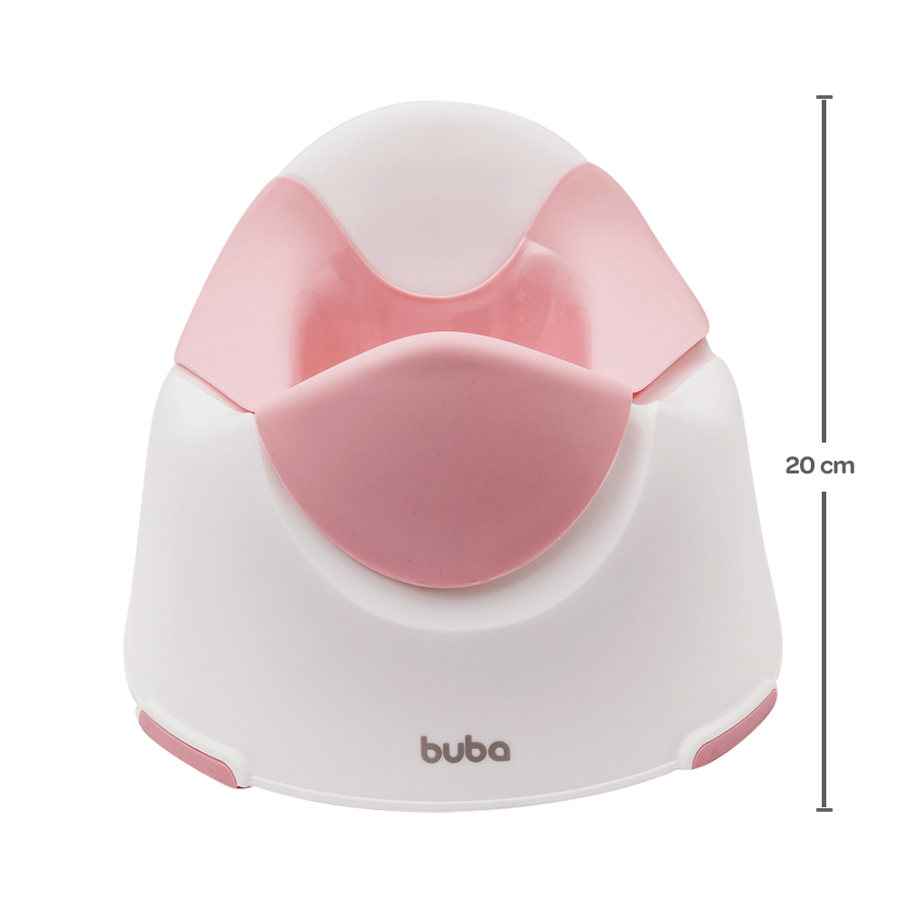 Troninho Sanitário Infantil Com Recipiente Antiderrapante Removível Rosa - Buba — imagem 2 de 2