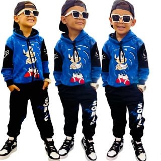Agasalho Infantil Conjunto Do Spider Aranha Sonic Abrigo De Frio Masculino em Oferta na Shopee