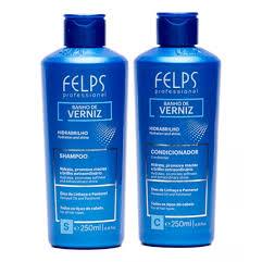 Banho De Verniz Kit Duo Shampoo + Condicionador 2x250ml - Felps. em Oferta na Shopee