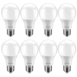 Kit 8 Lâmpadas Led Bulbo 9w E27 3000k Branco Quente ELGIN Inmetro
