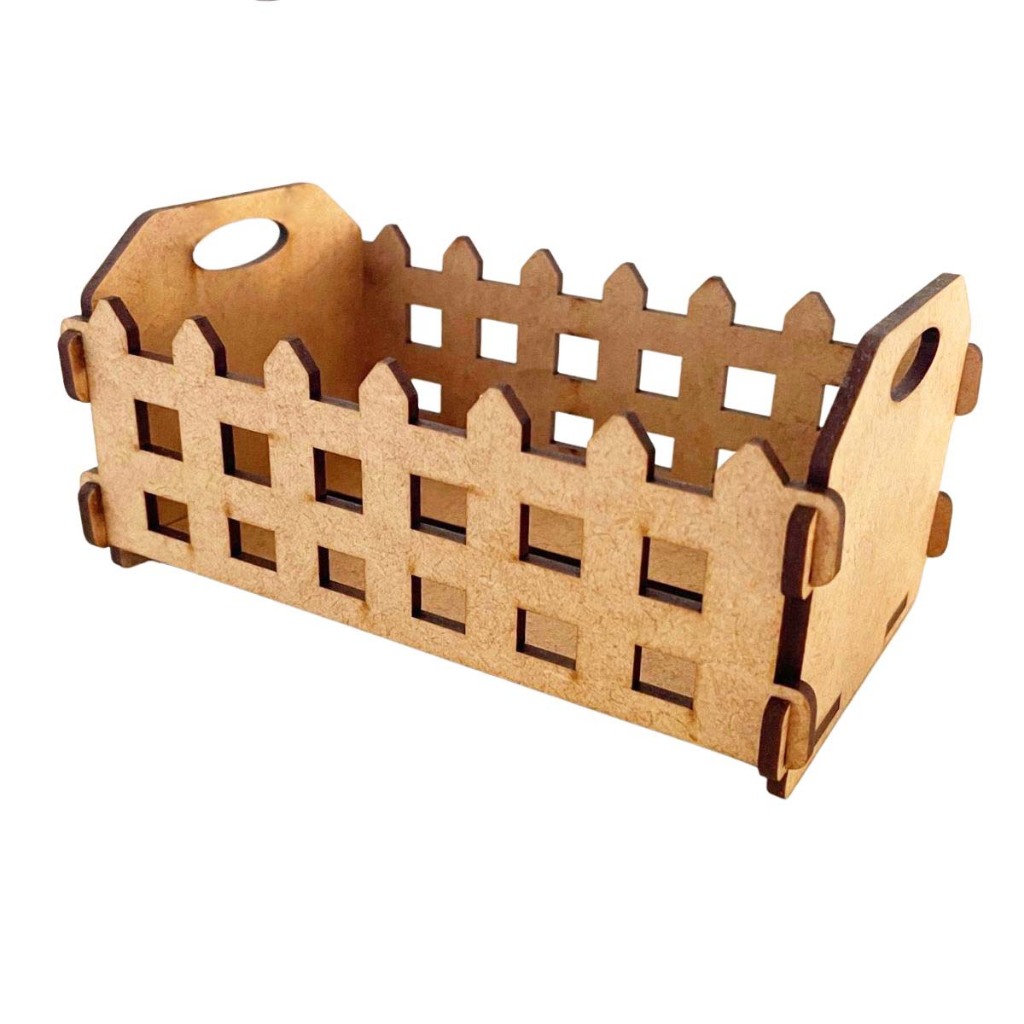 Kit 8 caixotinho cestinha mini caixote feira 15cm mdf cru modelo cerquinha lembrancinha festa country fazendinha junina