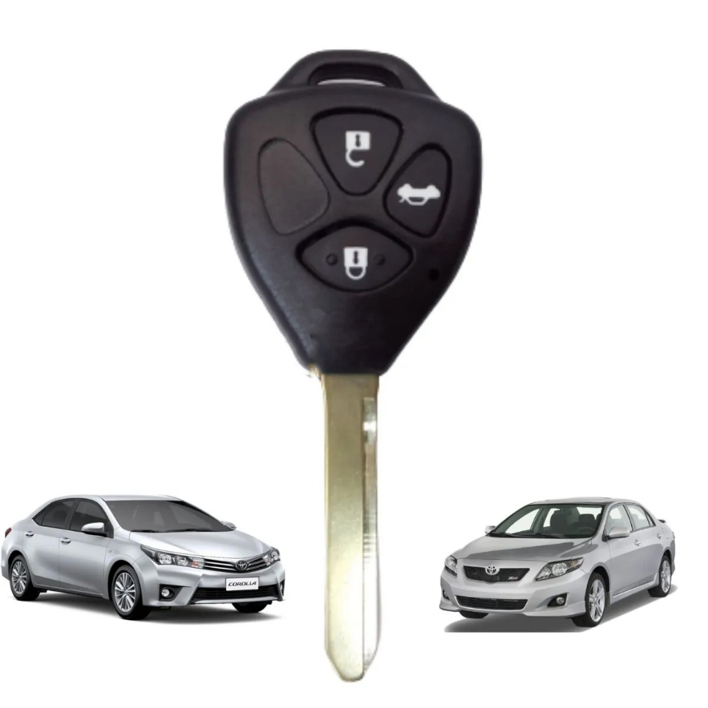 Chave Oca Corolla 3 Botões Modelo Original Lamina + Logo