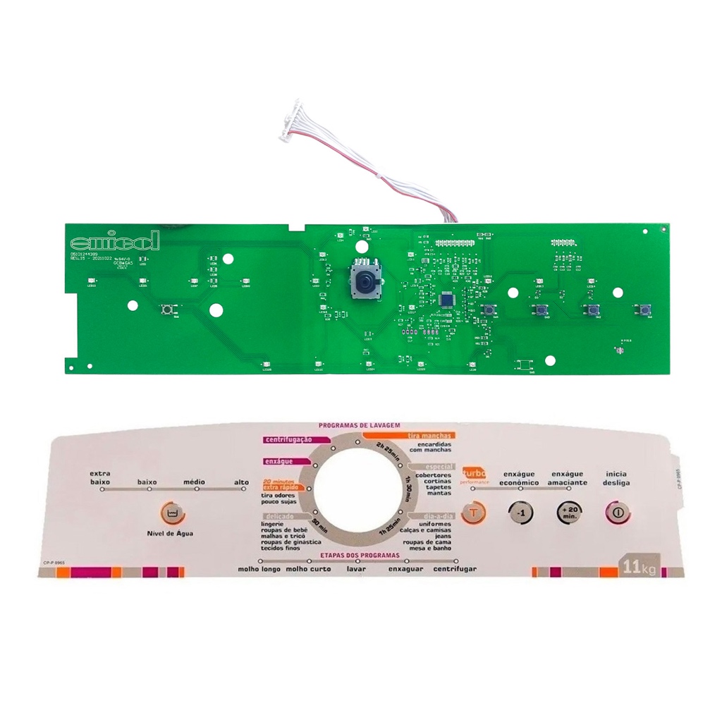 Placa Interface para Lavadora Brastemp 11kg BWL11 + Adesivo