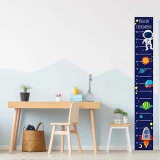 Régua Adesivo de Crescimento Espaço Sideral Foguete Astronauta Quarto Menino em Oferta na Shopee
