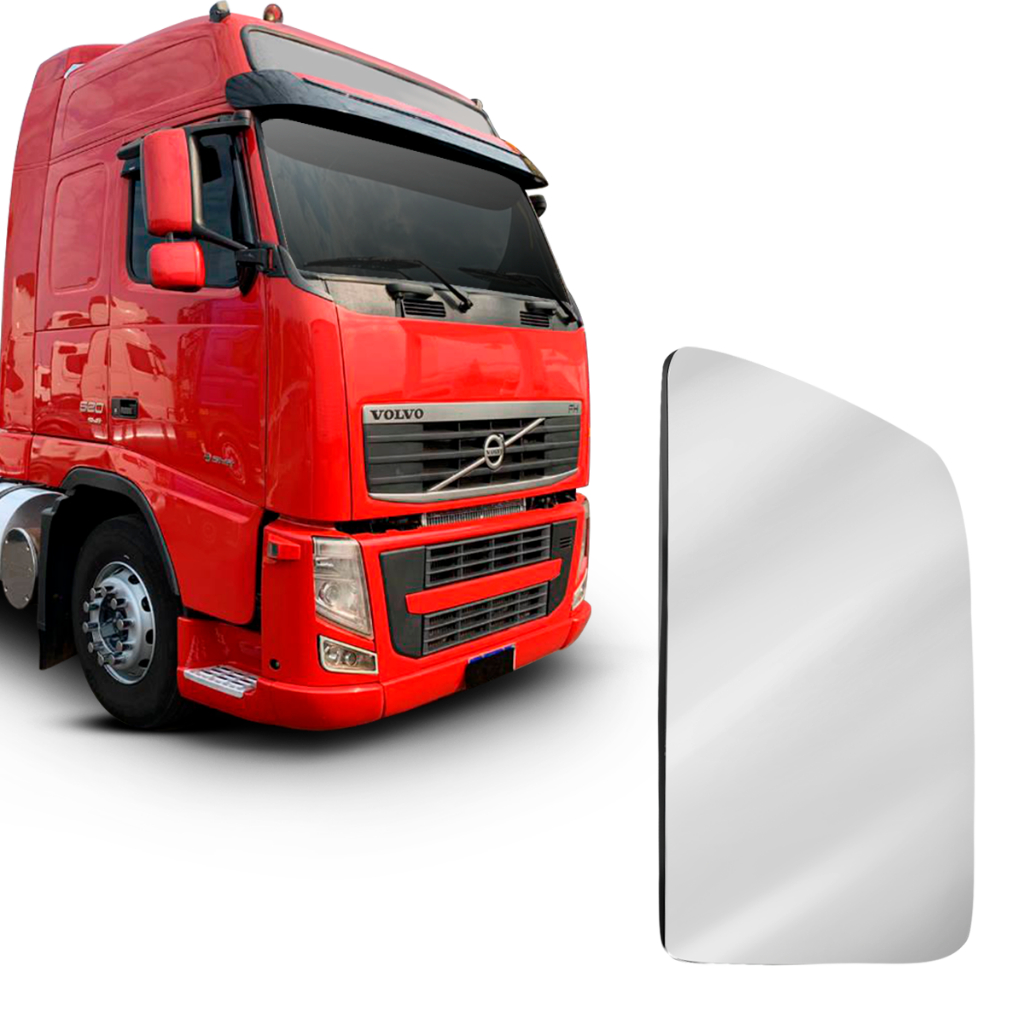 Lente Vidro Retrovisor Principal Com Desembaçador Lado Direito Volvo Fh Após 2016