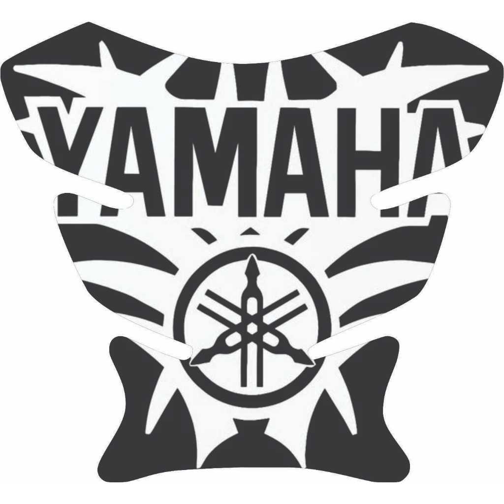 Protetor Para Tanque de Moto Resinado Tankpad Universal (12x11cm) - YAMARA PRETO/ BCO 2503