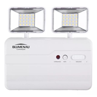 Luminaria De Emergencia Bloco Autonomo 2 Farois Quadrados 1200 Lumens em Oferta na Shopee